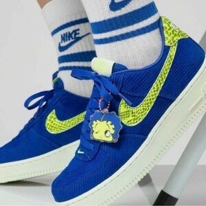 Nike Royal Blue and Neon Yellow Sneakers